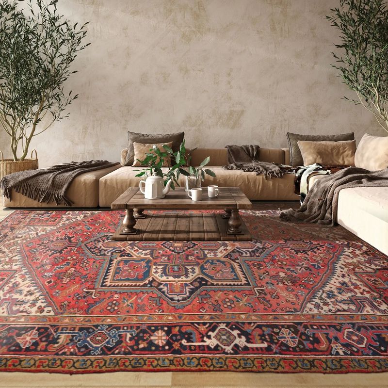 Hand-Knotted Wool Area Rug