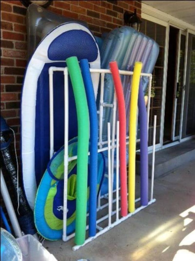 PVC Pipe Pool Noodle Organizer