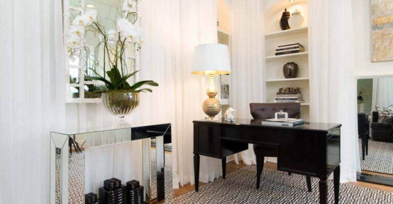 Genius Ways To Style Curtains In Windowless Rooms