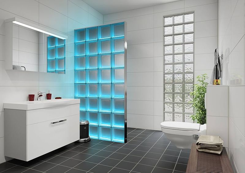 Backlit Glass Block Partitions