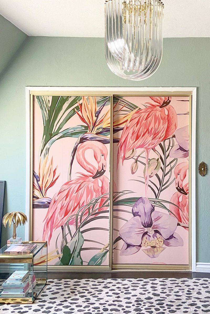 Add Wallpapered Doors to Match the Room