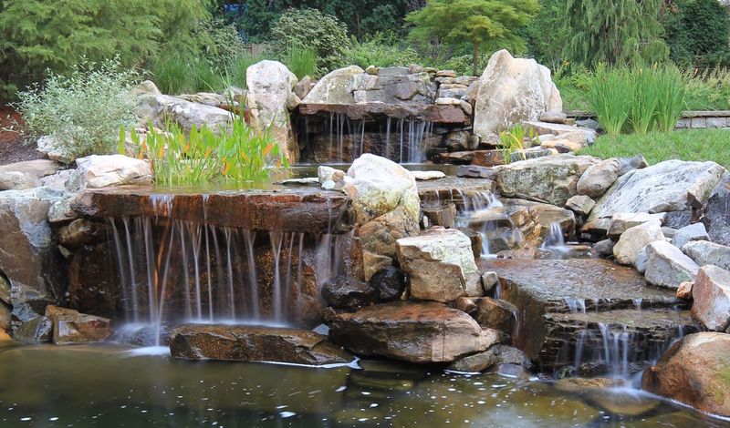 Massive Waterfall Fountains in Front Yards
