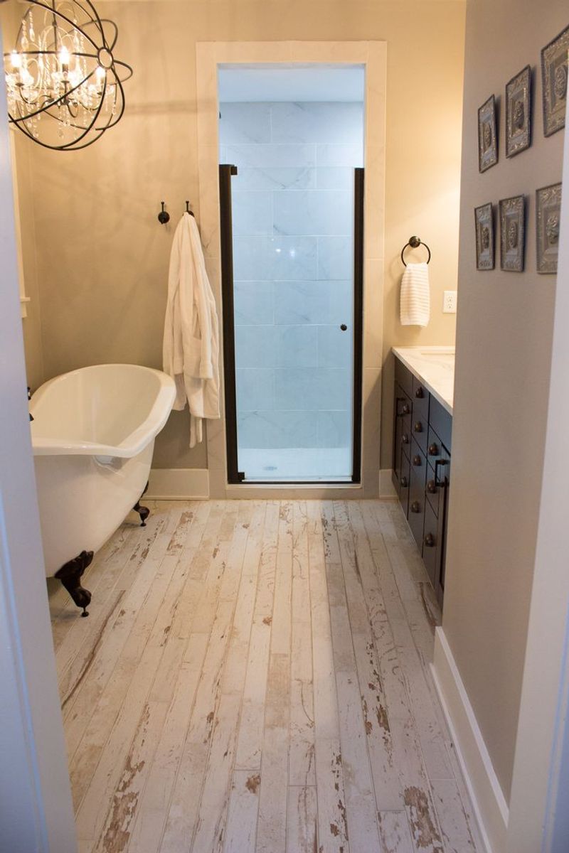 Whitewashed Wooden Floors