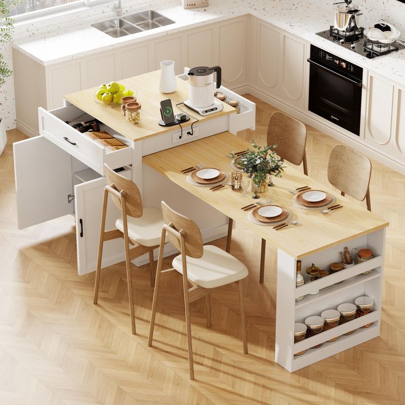 Islands With Attached Table Extensions