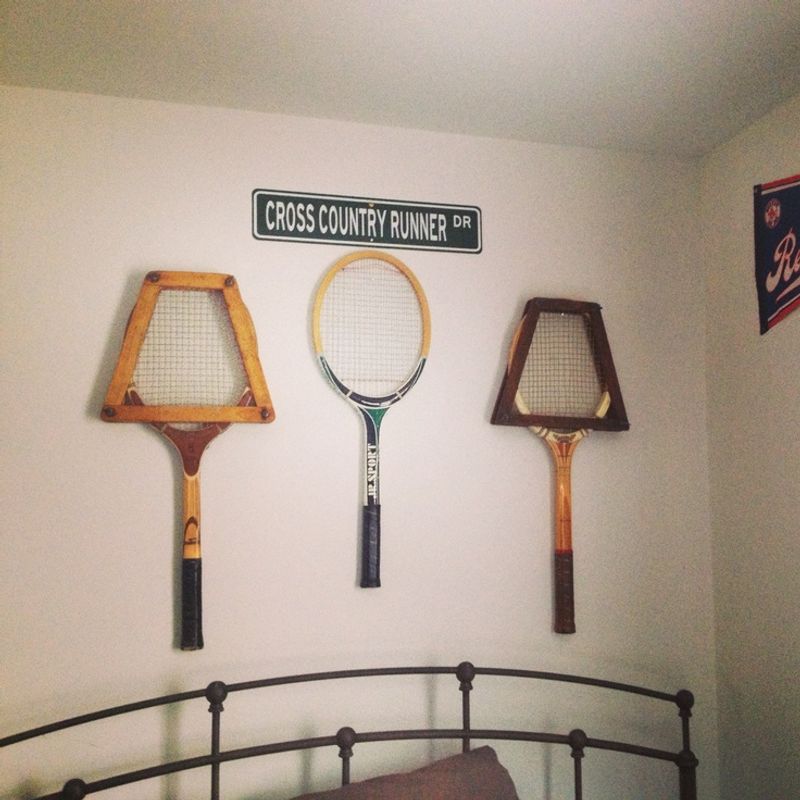 Vintage Tennis Racket Wall Art