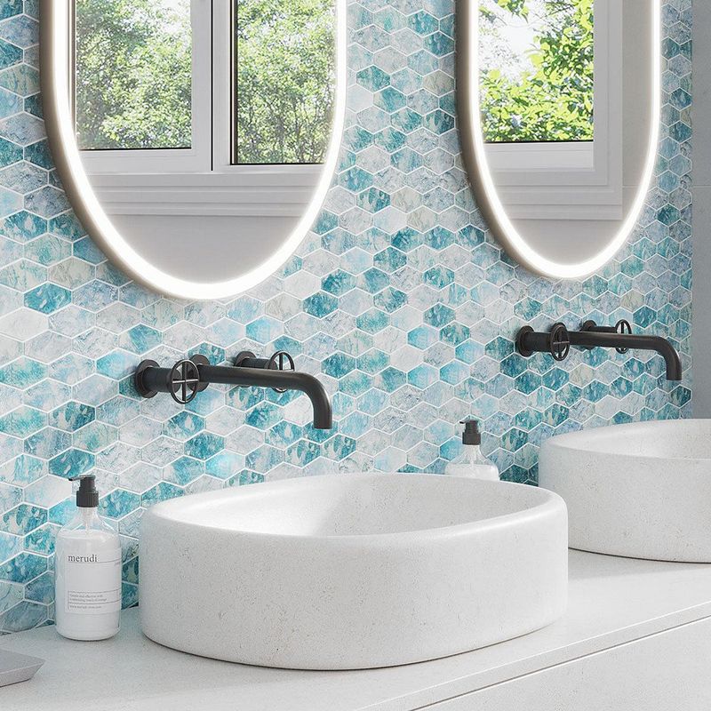Recycled Glass Mosaic Tiles
