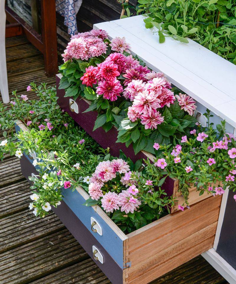 Upcycled Drawer Planters