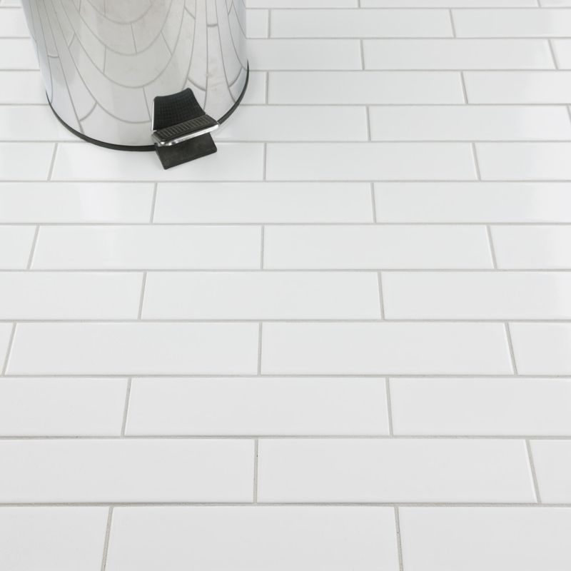 White Subway Tiles on the Floor