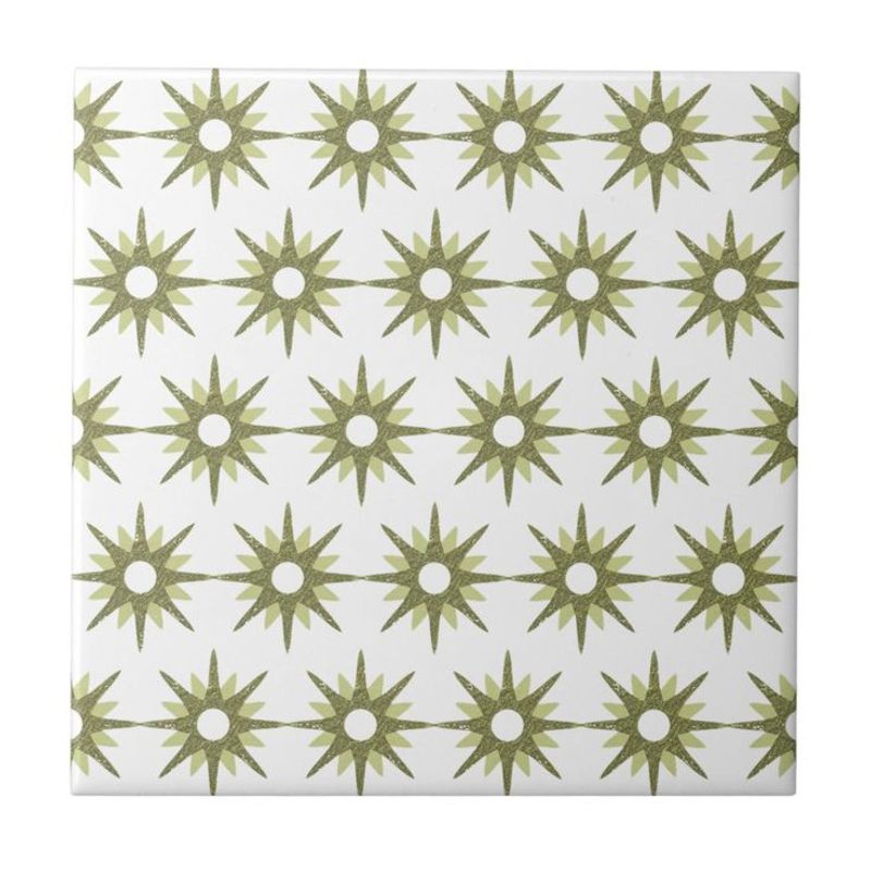 Retro Starburst Ceramic Tiles