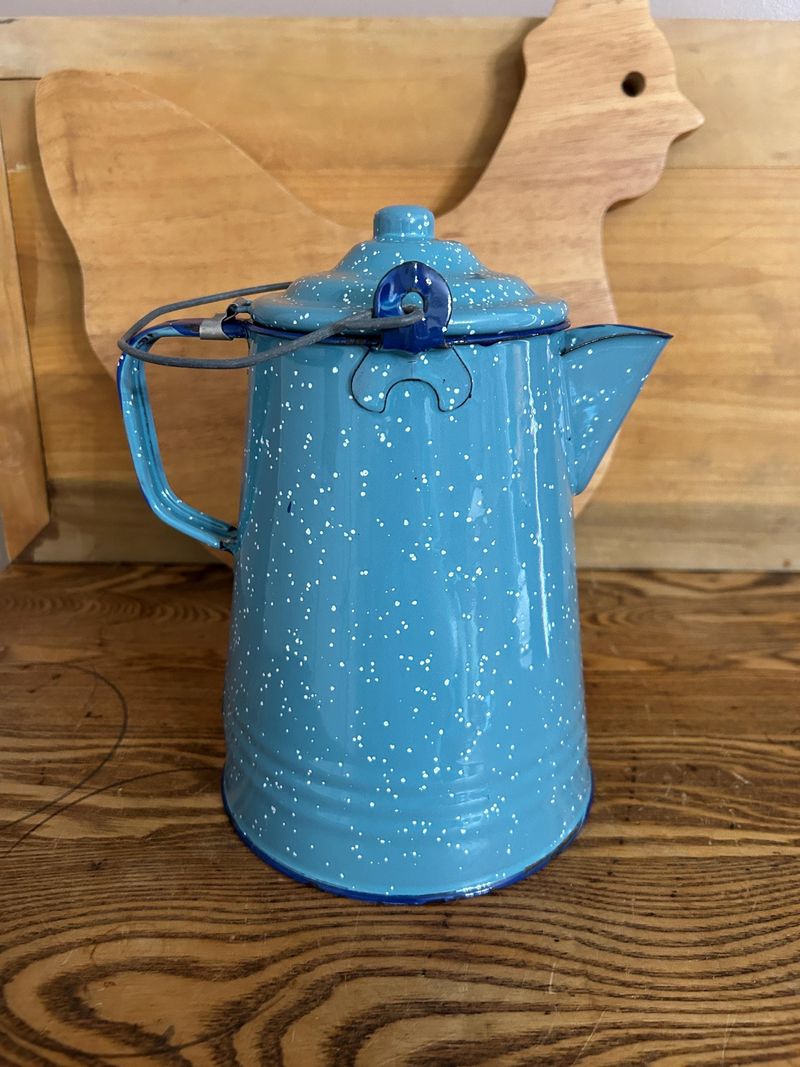 Sky Blue Enamelware Display