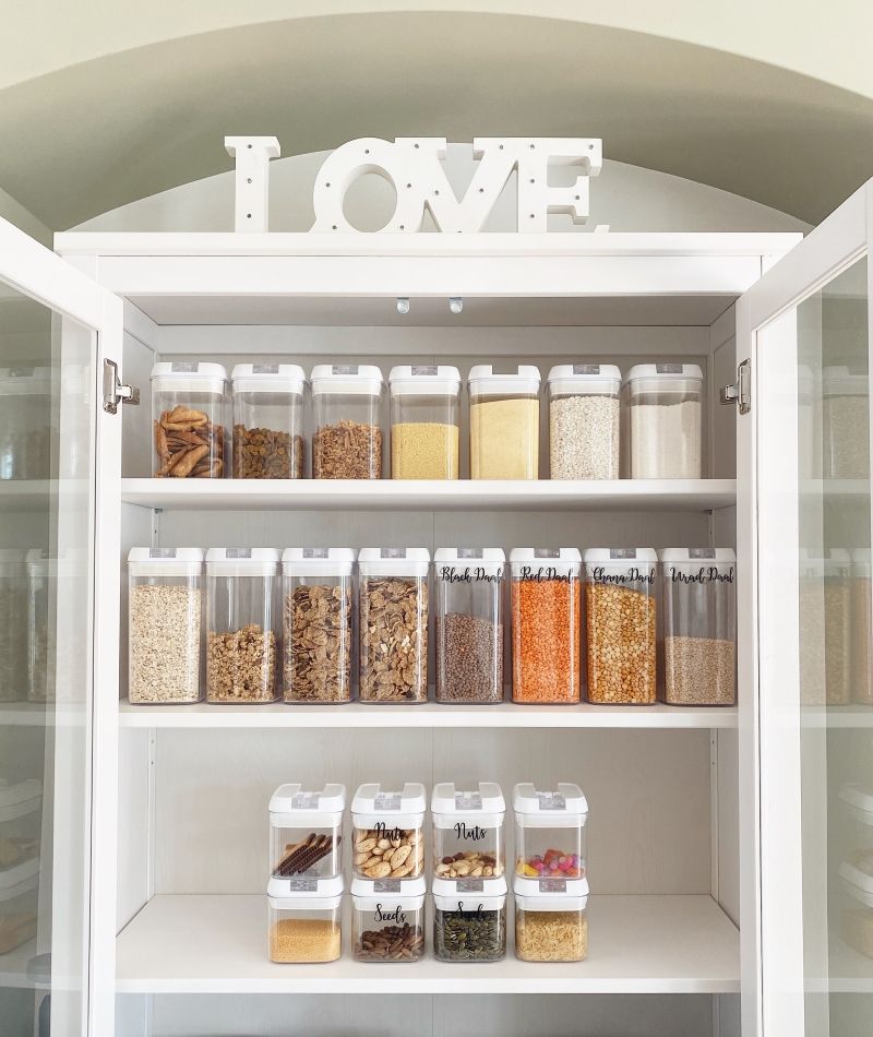 Use Matching Containers for Pantry Items