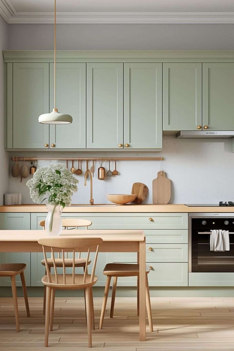Pastel Perfection with Categorized Cabinet Zones