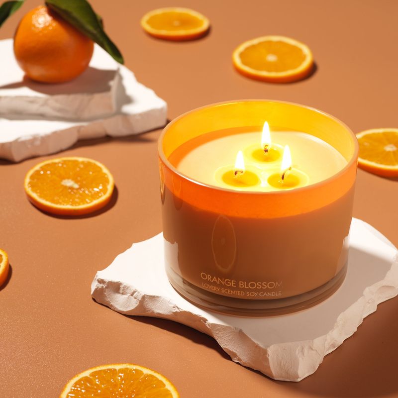 Scented Candles in Lemon and Orange Notes