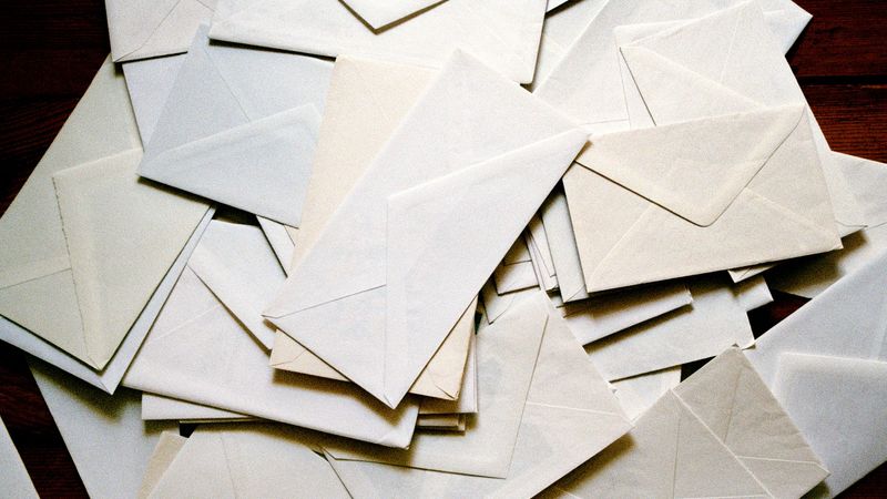 Piling Mail On The Counter