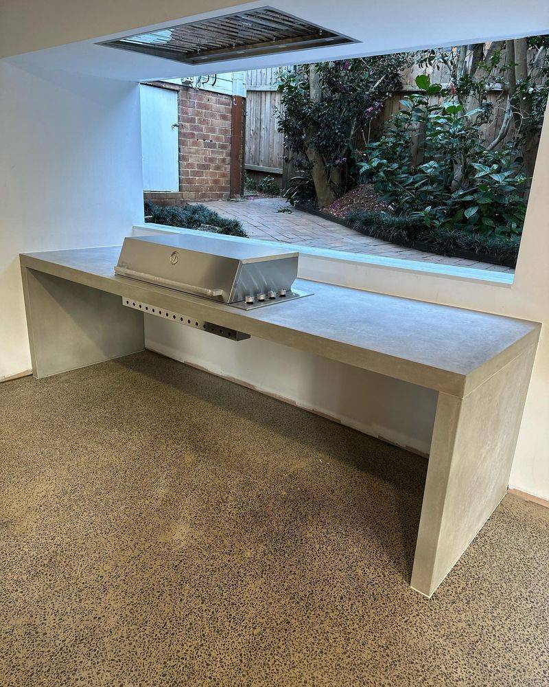 Concrete Countertop With Waterfall Edge