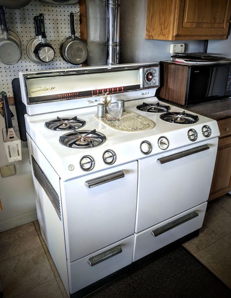 Older appliances showing wear