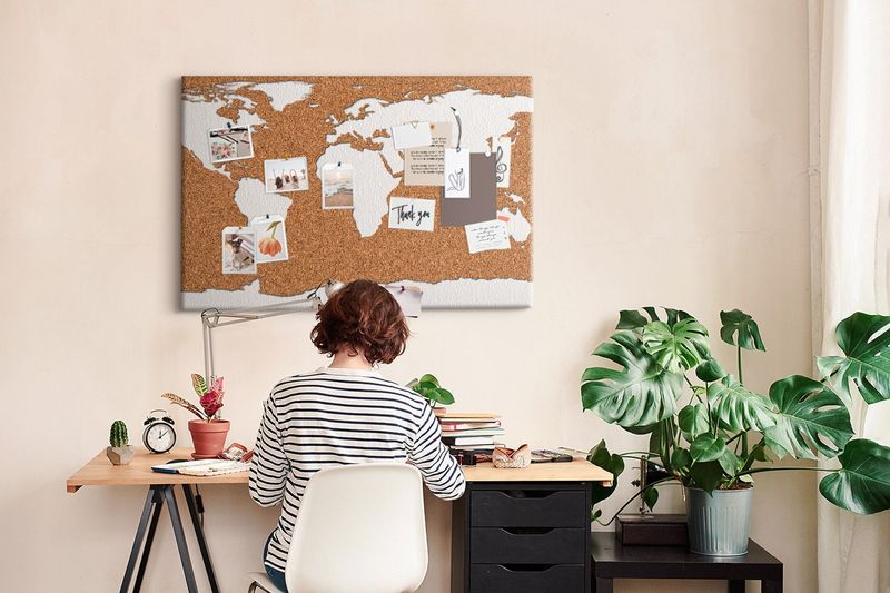 Corkboard World Map