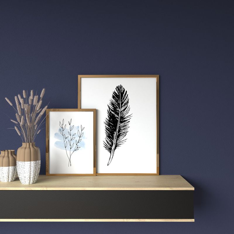 Replaced Art Prints with Framed Sketches