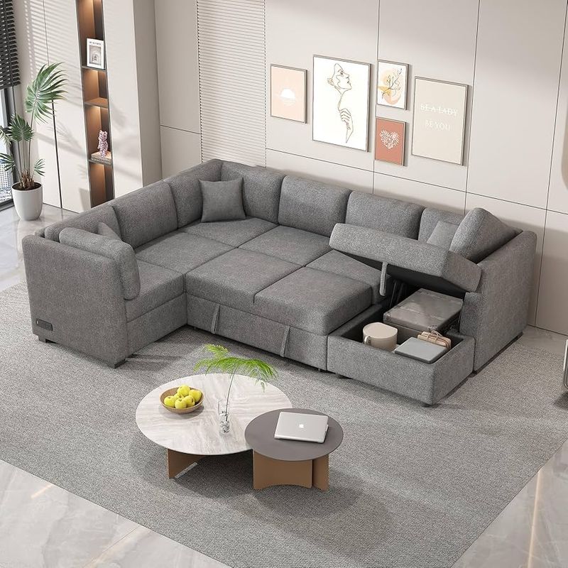 Convertible Sectional With Pull-Out Bed