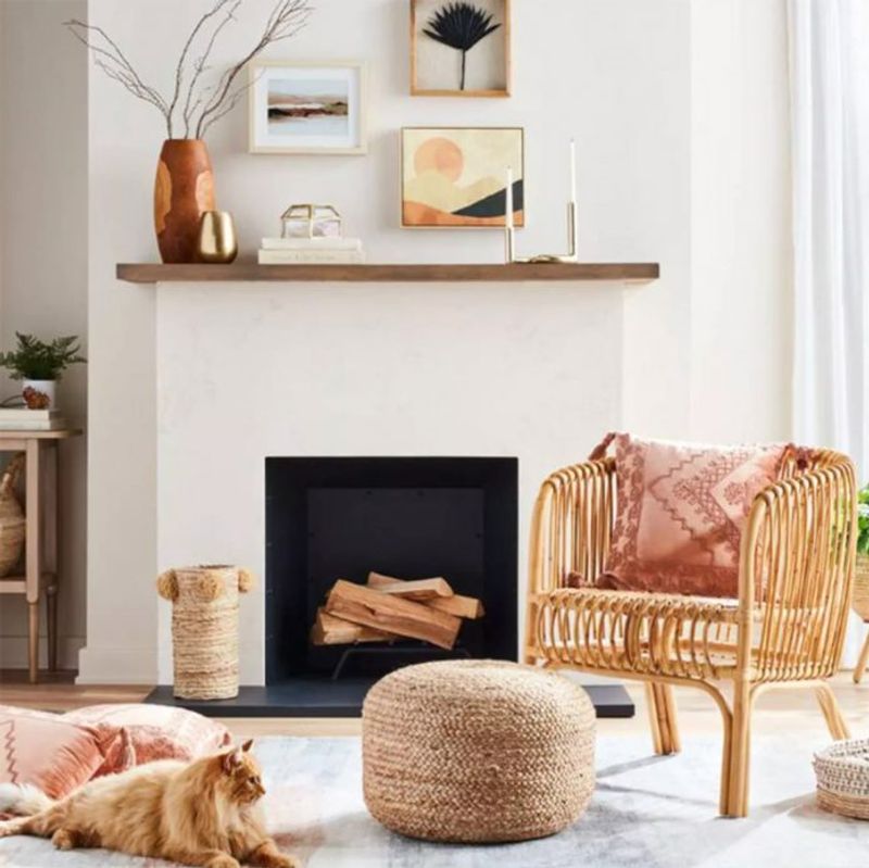 Woven Seagrass Ottomans