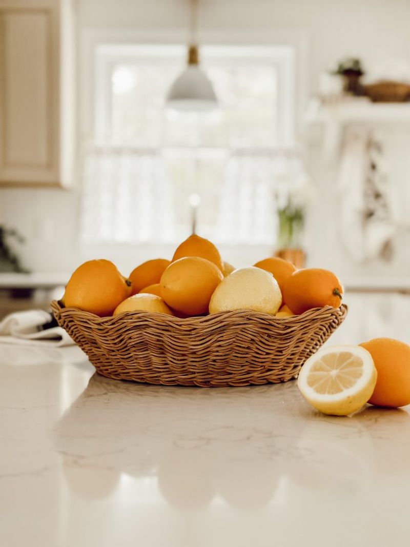 Fruit Basket Centerpieces Overflowing with Fresh Citrus