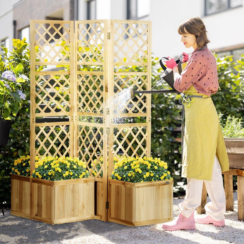 Color-Blocked Privacy Screen in Pastels