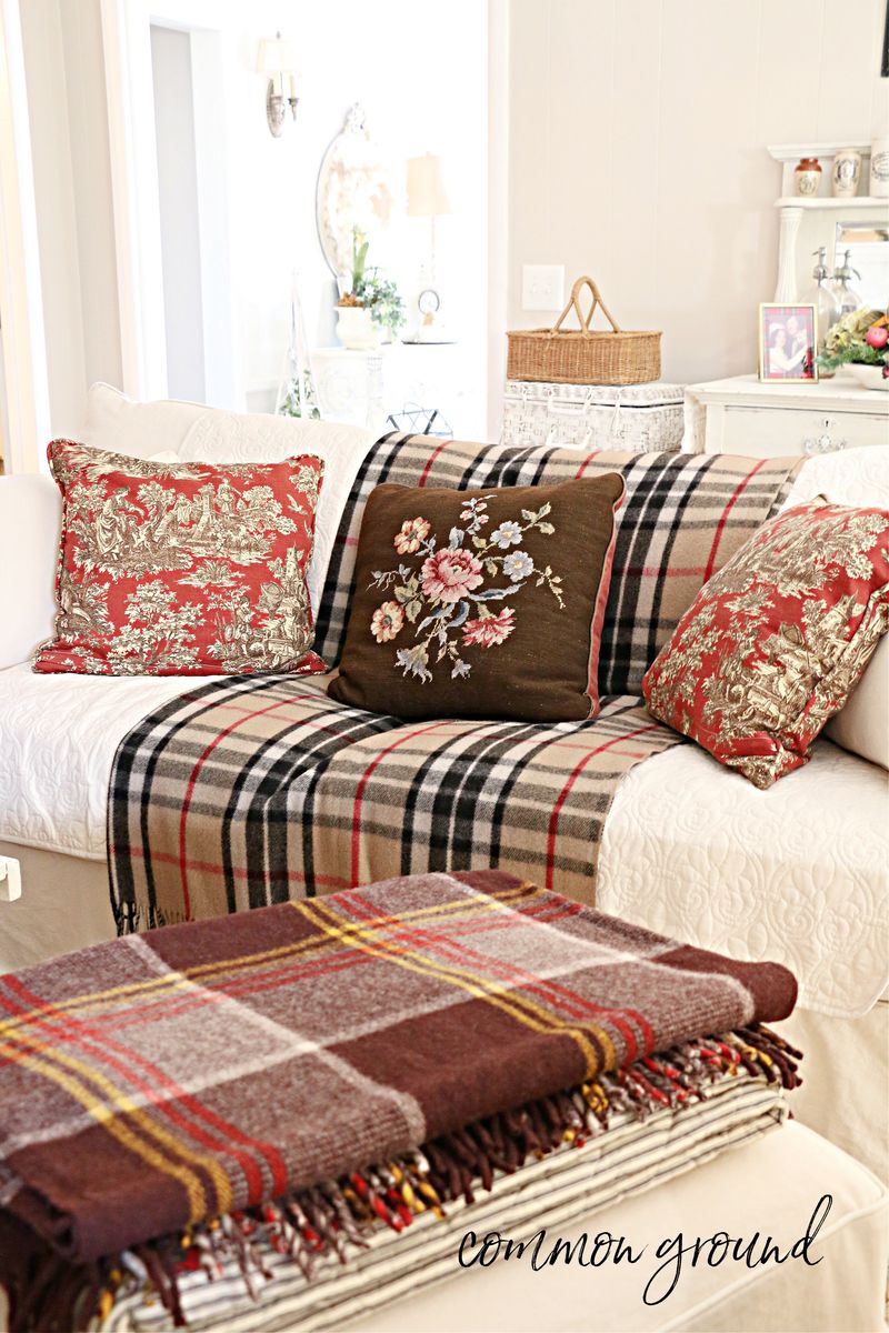 Add Vintage Books and Plaids for Evermore Magic