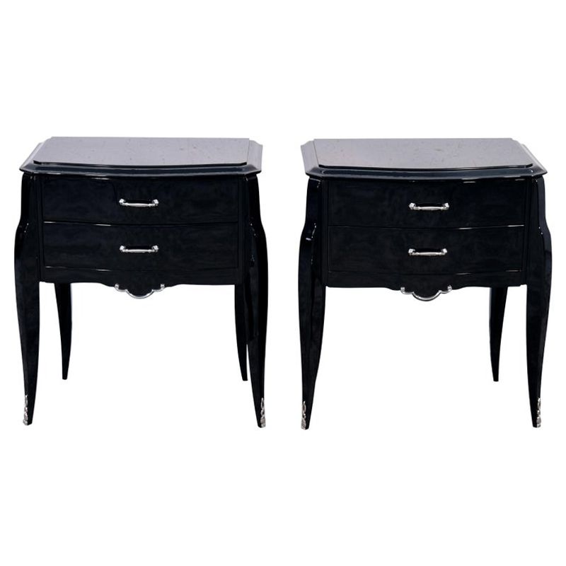 Glossy Nightstands with Angular Silhouettes
