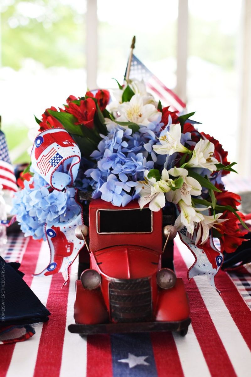 Red-White-Blue Floral Arrangements