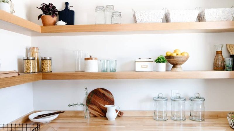 Open Shelving Showcase with Uniform Container System