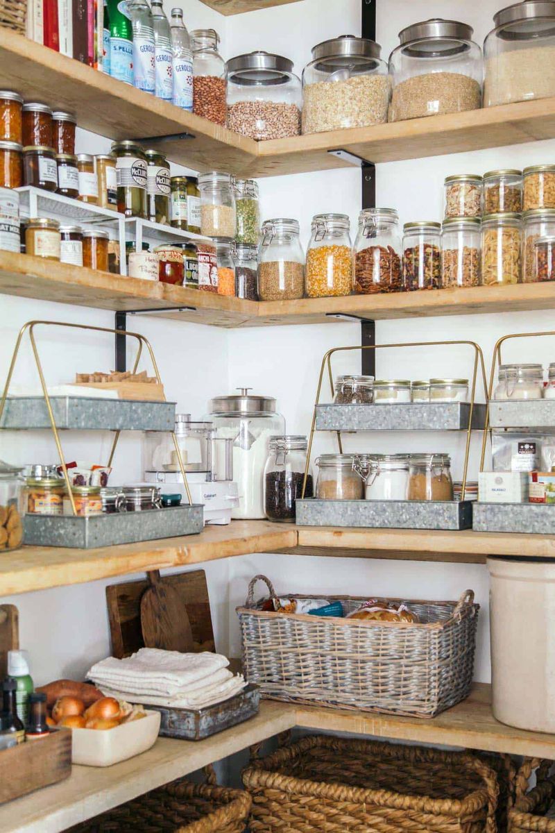 Farmhouse-Inspired with Glass-Jar Pantry Wall