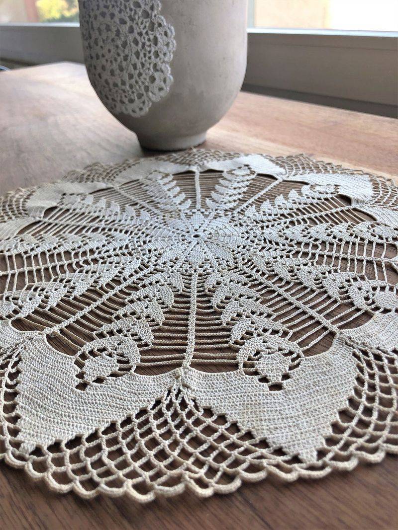 Lace Doilies on Side Tables and Armrests