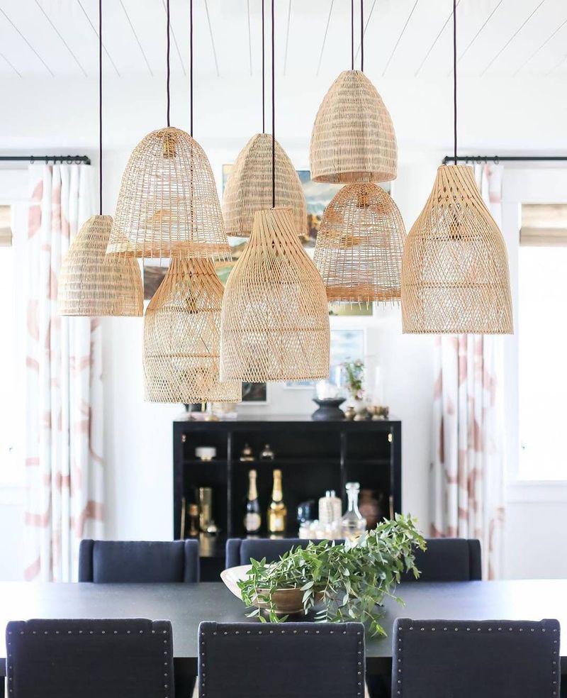 Beaded or Woven Light Fixtures