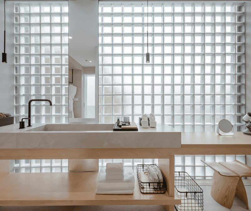 Glass Block Accent Walls