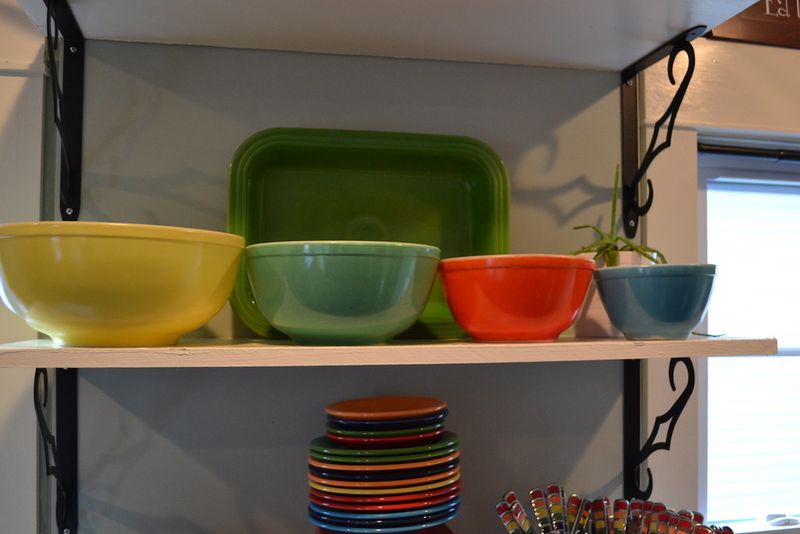 Style Open Shelves with Mixing Bowls