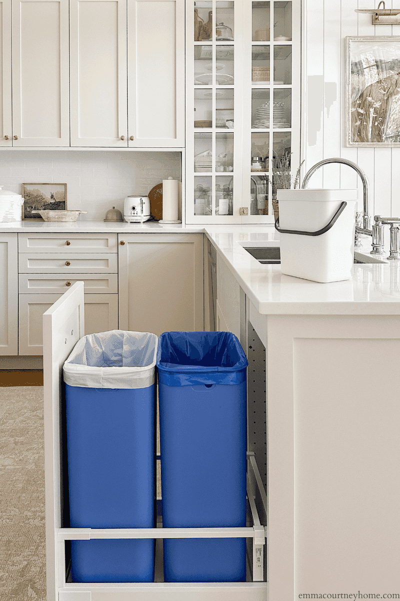 Double Pull-Out Trash Bins