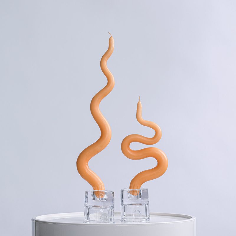 Squiggle-Shaped Candles