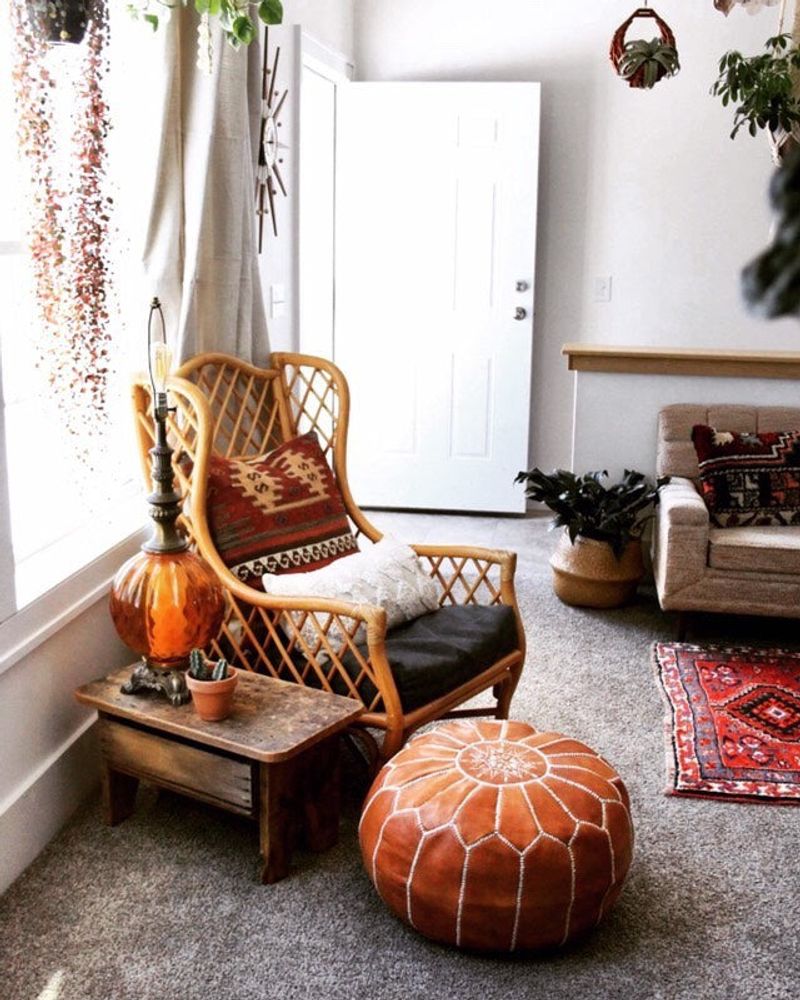 Leather Poufs or Ottomans