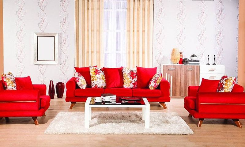 All-Red Living Room