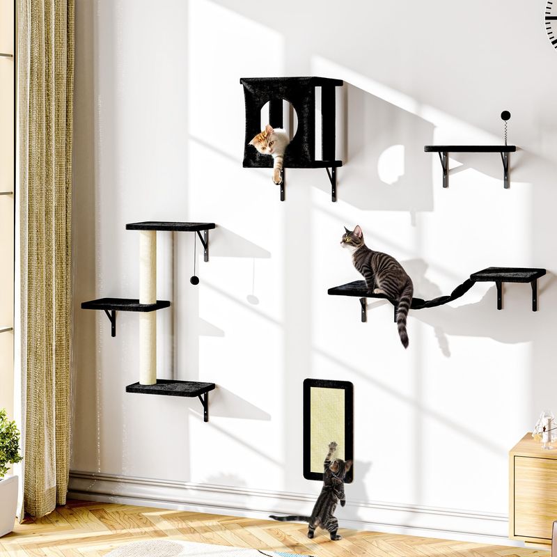 Install Wall-Mounted Cat Shelves