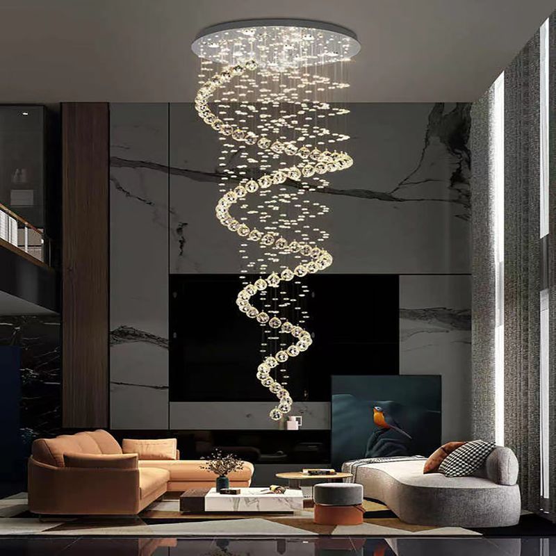 Cascading Crystal Chandeliers