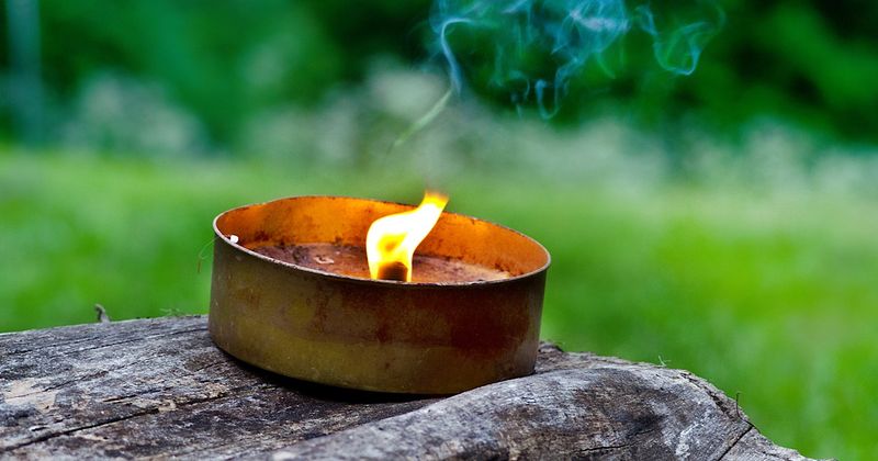 Half-burned Citronella Candles