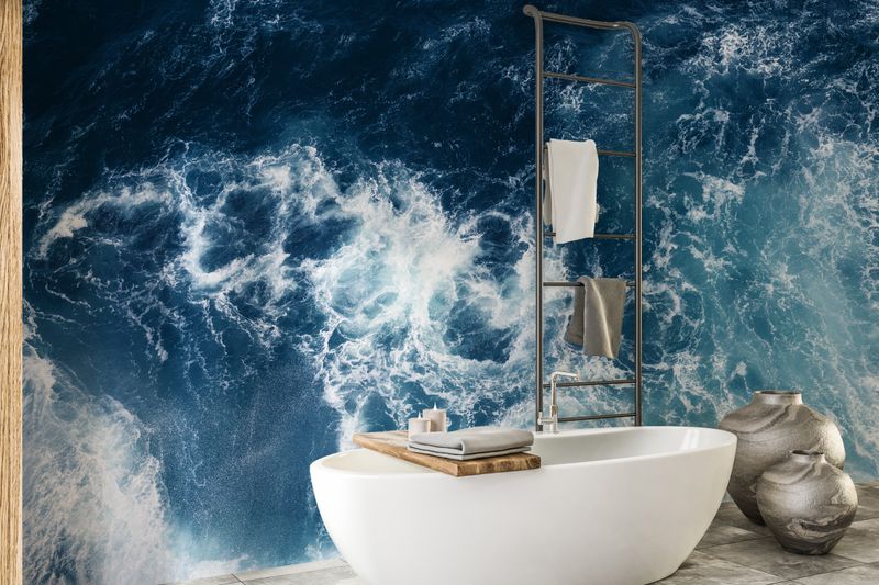 Patterned wallpaper in humid areas