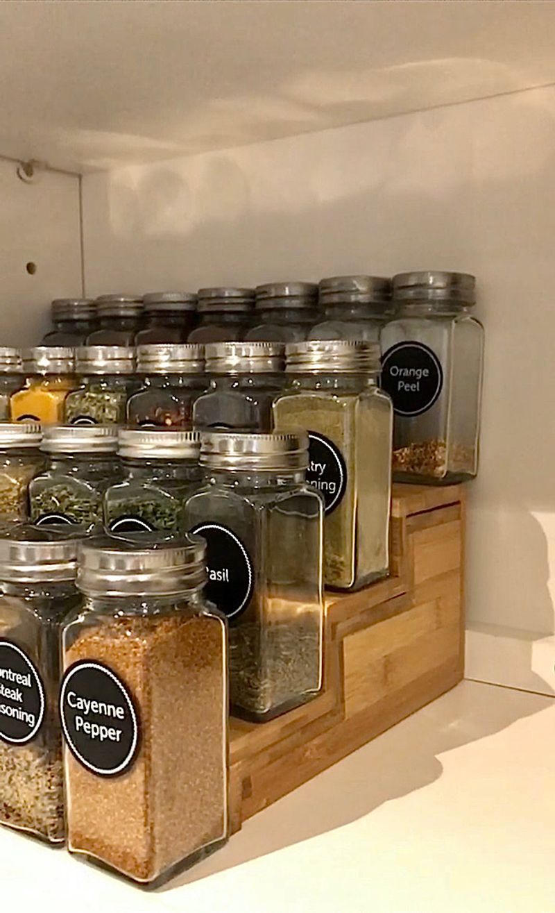 Labeled Glass Jars for Dry Goods