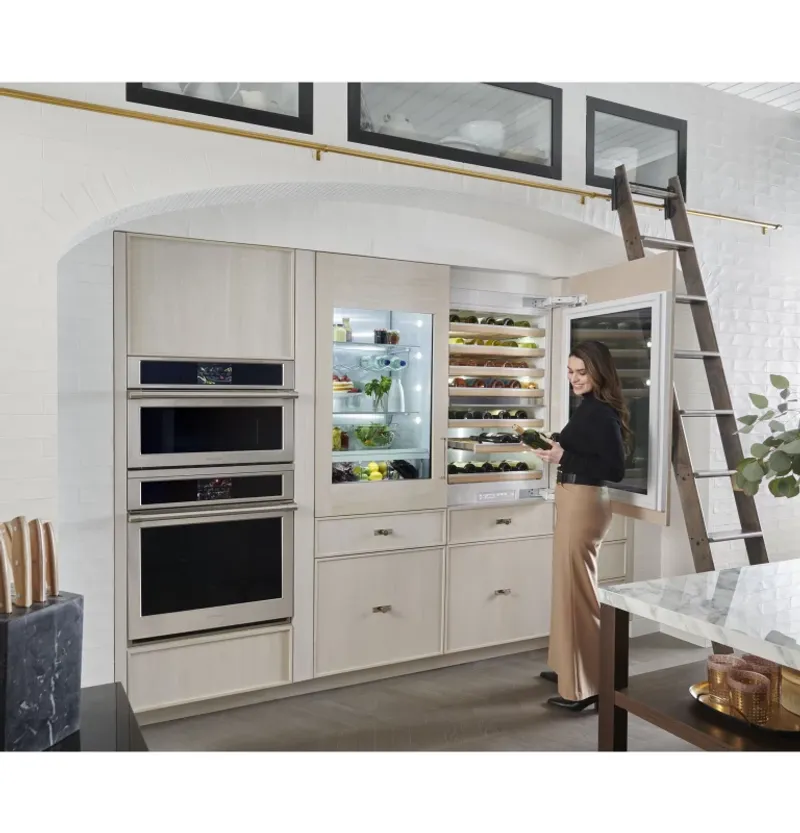 Glass-front refrigerator doors