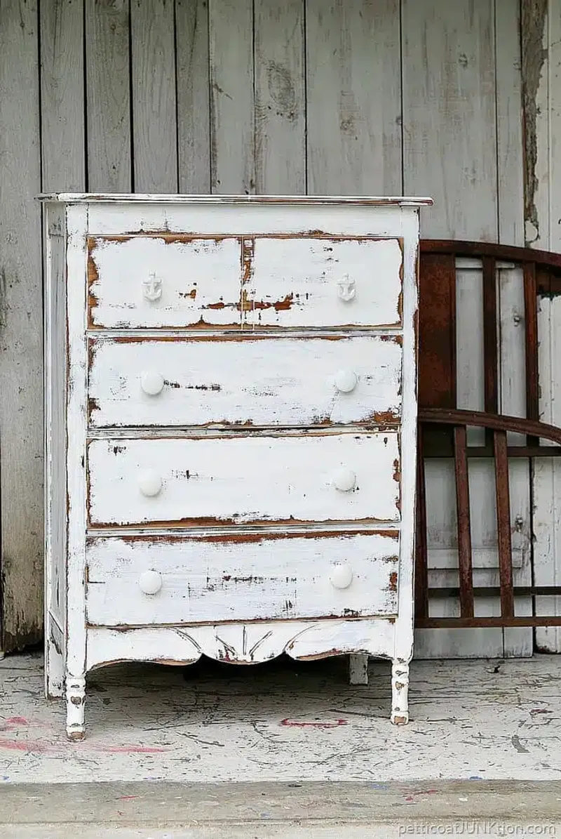 Distressed White Furniture