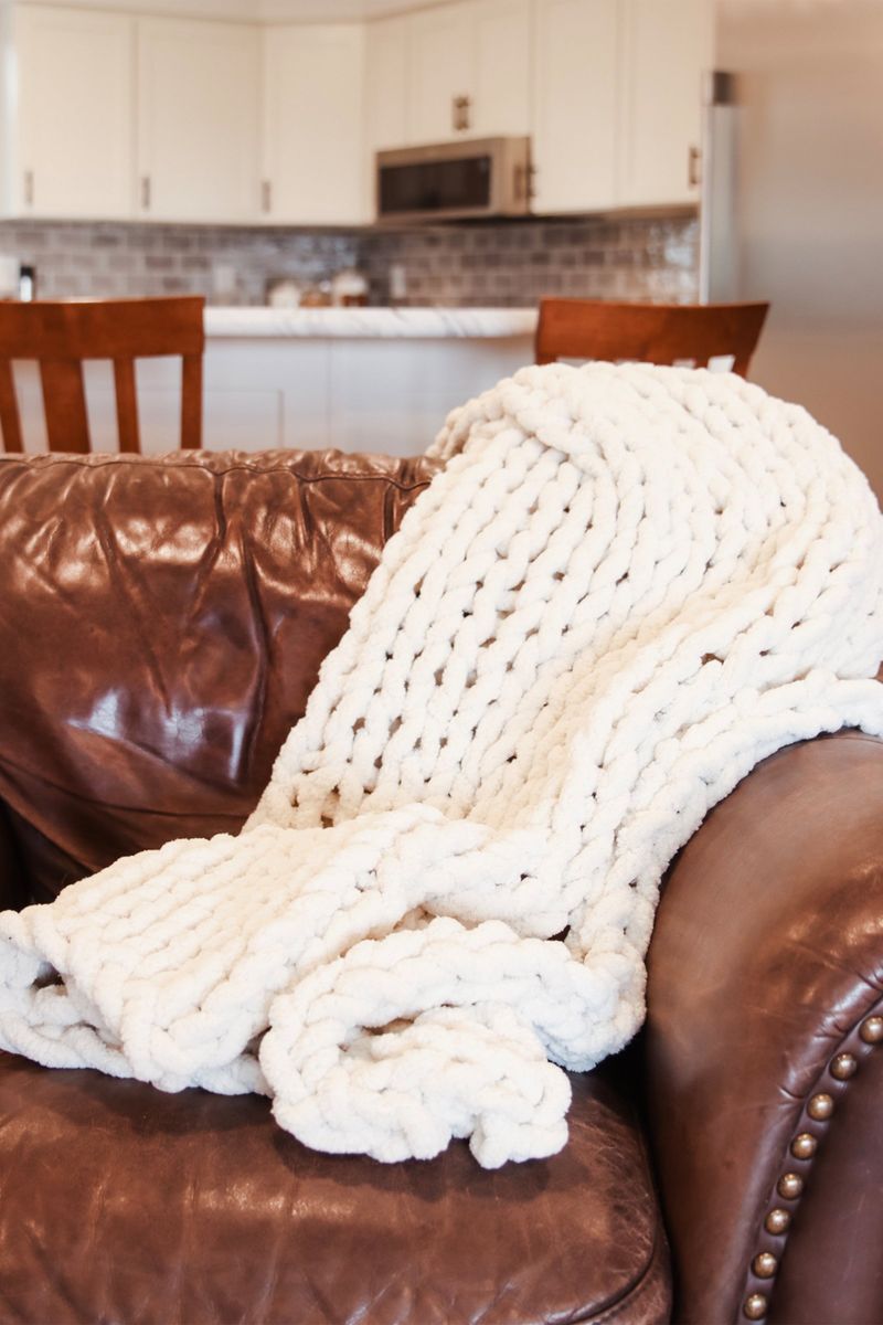 Add a Chunky Knit Throw