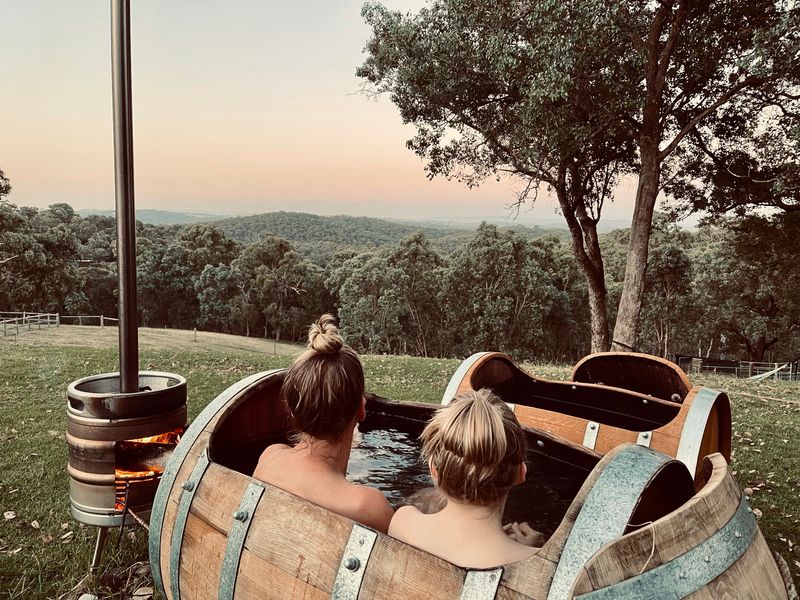 Converted Wine Barrel Tub