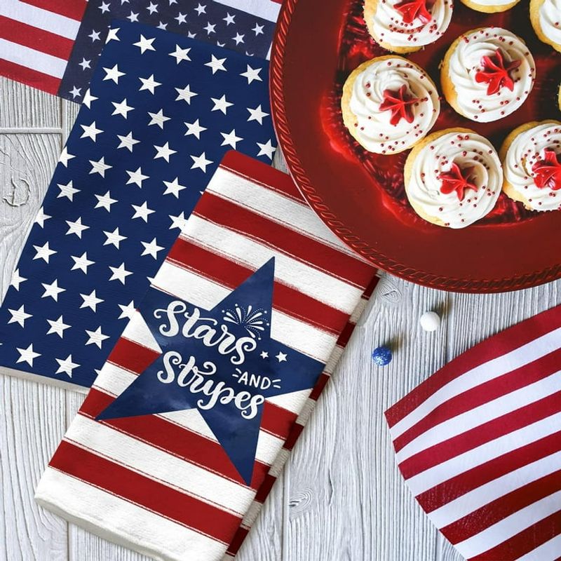 Flag-Themed Kitchen Towels