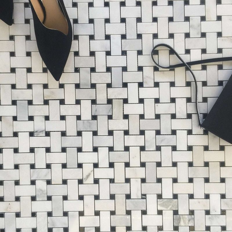 Basketweave Marble Tiles